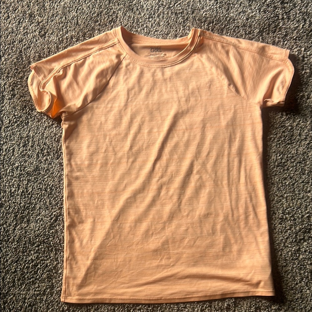Athleta Orange Short Sleeve Tee Classic Crew